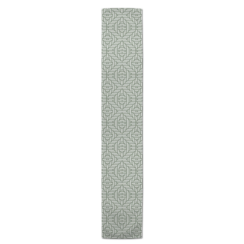 Chemin de table Lynda, 90 po x 16 po, Vert sauge, Z Aztec Lines