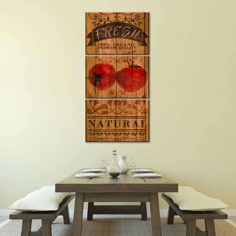 Tomates fraîches, reproduction sur toile, H 27 po x l 12 po x P 1 po
