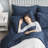 Bedsure Queen Pintuck Bed-in-a-Bag- Navy Pinch Pleat Comforter with Sheets, Pillowcases & Shams-103425110-106256316