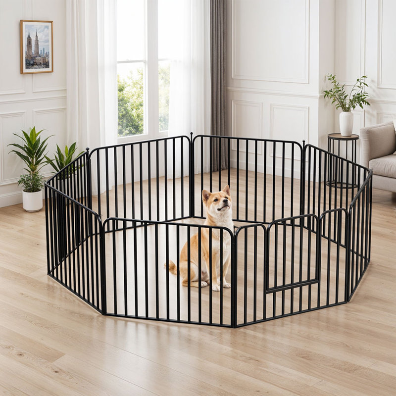 60cm H Iron Exercise Pen, 60cm H x 60cm W x 60cm D