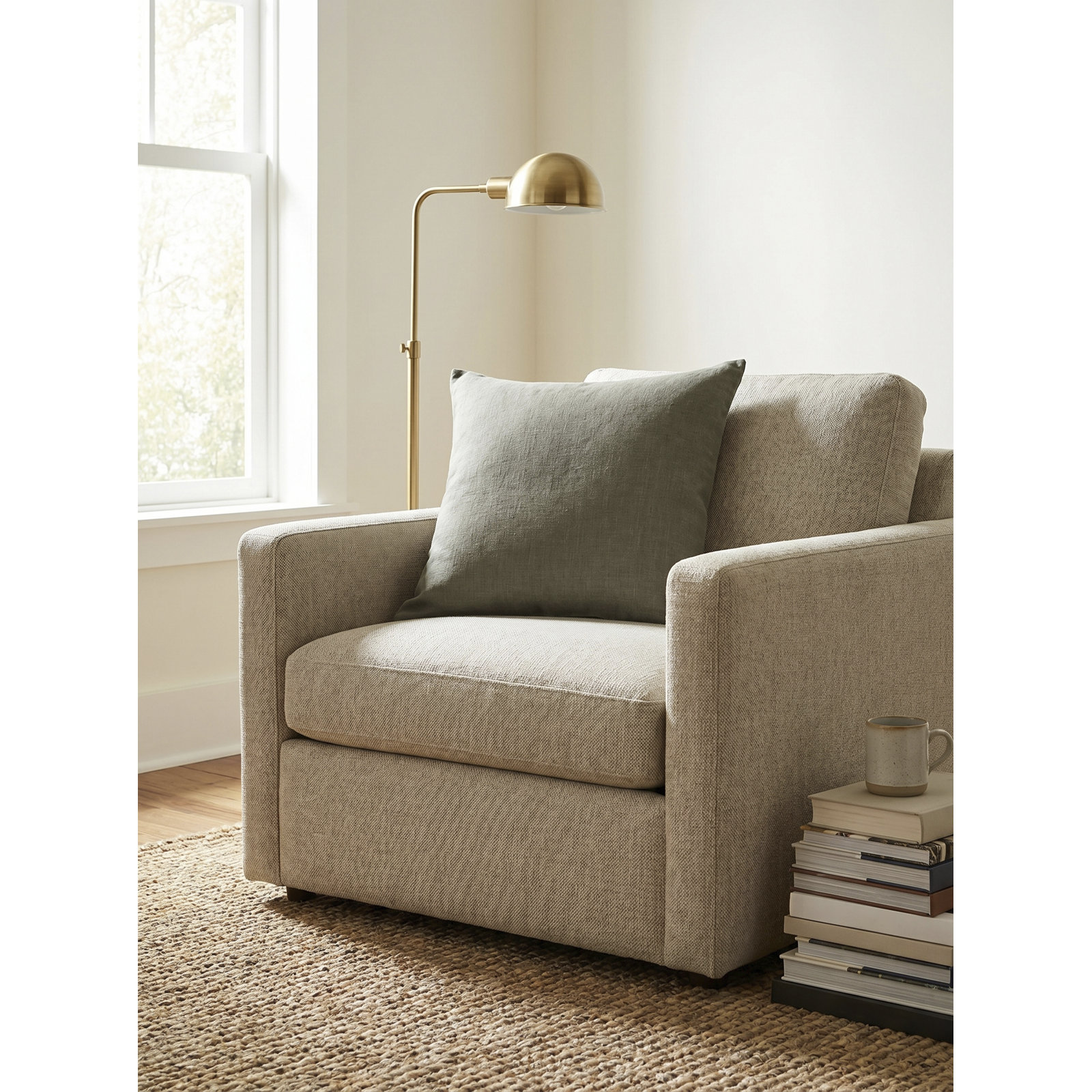 Lanie Linen Pillow Cover, Square 18", Dark Green