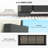 Outdoor Sofa w/ Cushions, PE Rattan Patio Couch, Cream White-1279363009