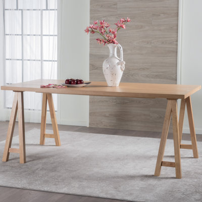 Table de salle à manger en bois d'hévéa Lovanna