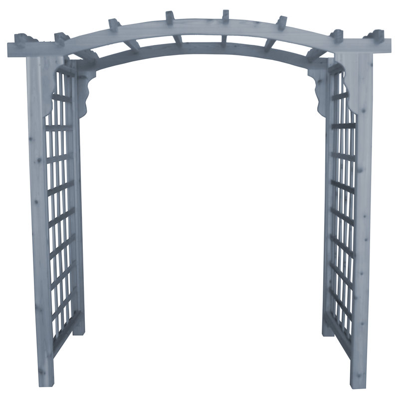 4 pi Tonnelle en cèdre Cambridge, Teinture grise, H 88 po x l 60 po x P 47 po