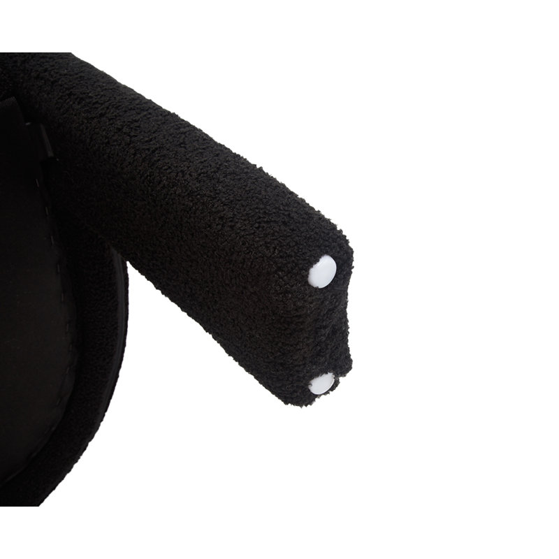 Chaise de baril Modern, Noir / Sherpa