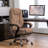 Vinsetto Massage Office Chair With Foot Rest, Executive Office Chair With 6 Vibration Point And Heat, Reclining Computer Chair, Swivel Desk Chair, Adjustable Height, Brown-709019094