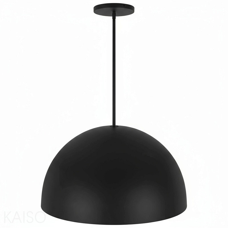 Luminaire suspendu noir à DEL intégré 24 pouces de diamètre