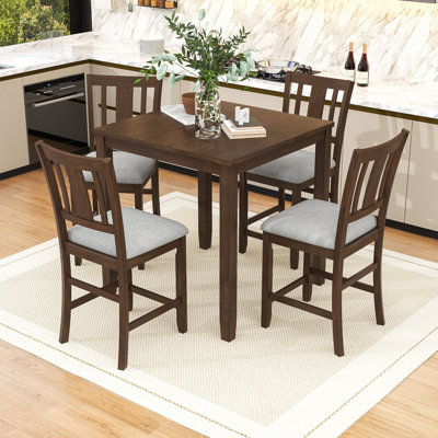 5-Piece Dining Table Set with 4 Chairs
