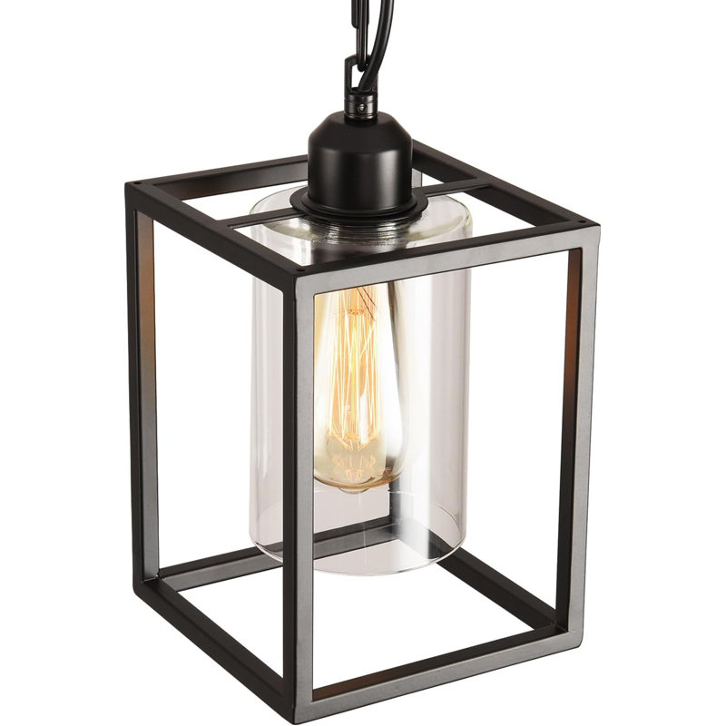 Luminaire suspendu en métal noir Farmhouse