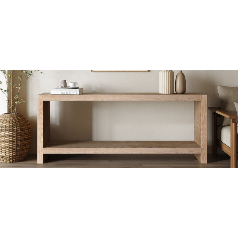 Console 63 pouces, Brun rustique, Brun rustique, Brun rustique