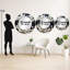 Miroir mural décoratif noir et blanc Opt Art-99620611-121602573