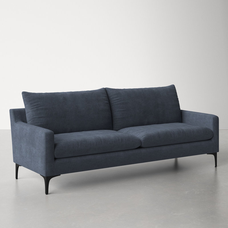 Almeta 80'' Upholstered Sofa, Dusty Blue