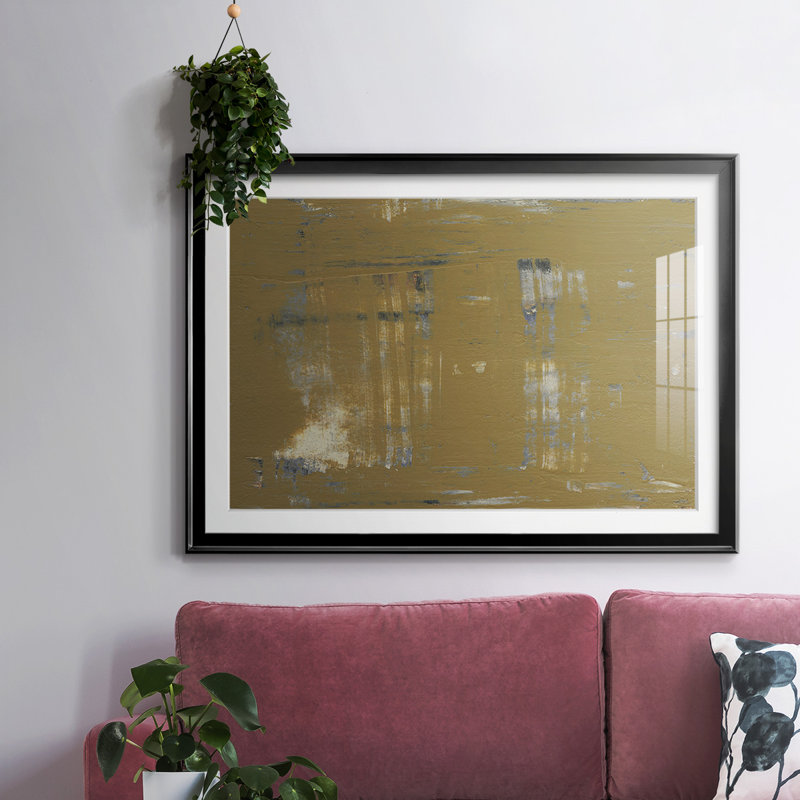 Mystique abstrait II, impression encadrée avec biseau mat et verre, Noir, H 19 po x l 27 po x P 1,5 po