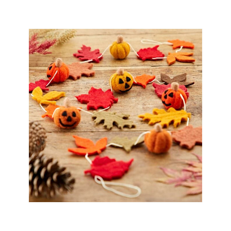 Felt Pumpkin Garland