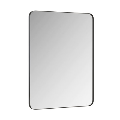 Modern Wall Mirror, Rectangular Mirror, Metal Framed Mirror