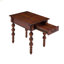 Ensemble de 3 tables basses en bois massif avec tiroir, table basse rétro et 2 tables d'appoint de bout pour le salon, le bureau et un appartement-1755733389