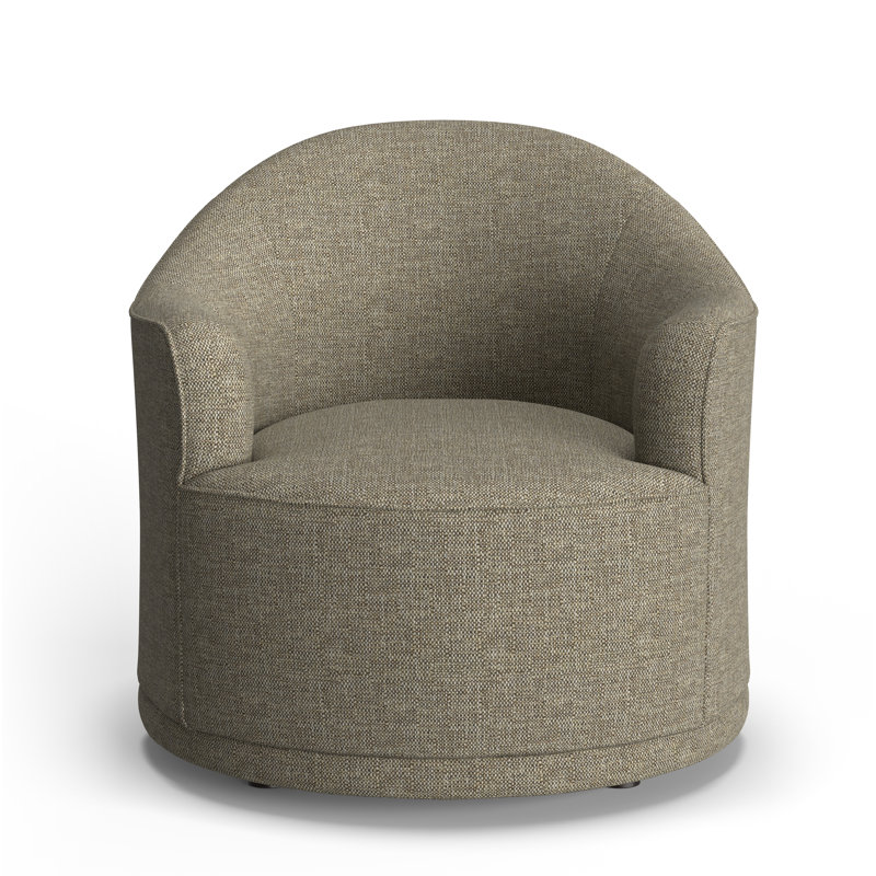 Fauteuil demi-tonneau Rumi, Tissage natté brindille Drusky Sustain®