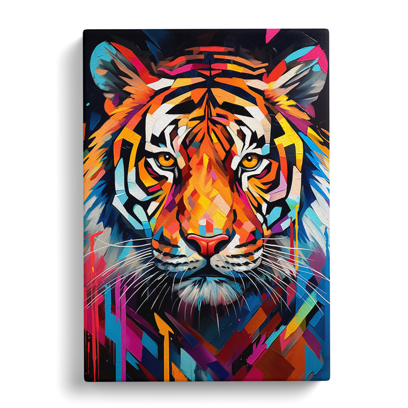 Tiger Constructivism - No Frame Print, 50cm H x 35cm W x 3cm D