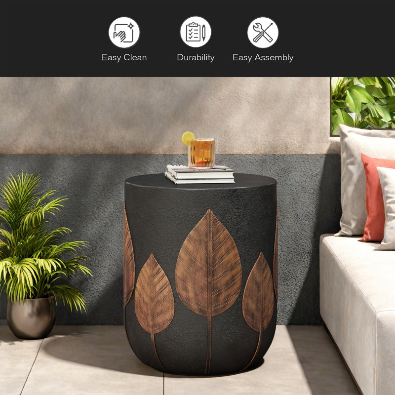 Outdoor Lightweight Concrete Side Table