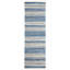 Tapis ivoire / bleu en coton tissé à la main Brogun-19503506