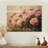 Peonies In The Windswept Field II - Peonies Wood Wall Decor - On Natural Pine Wood-1596082351