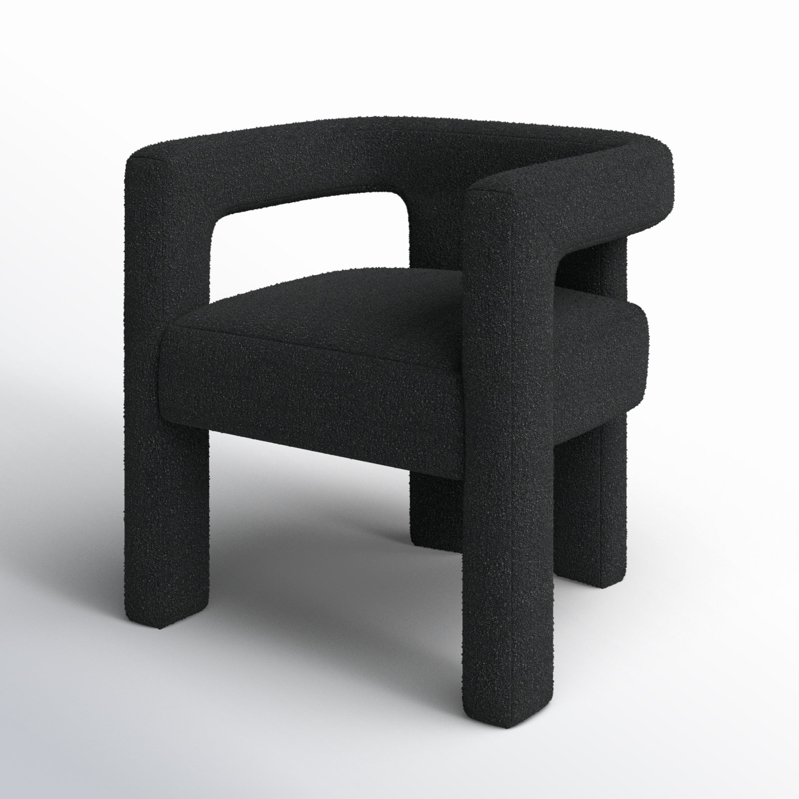 Aruna Armchair, Black Boucle