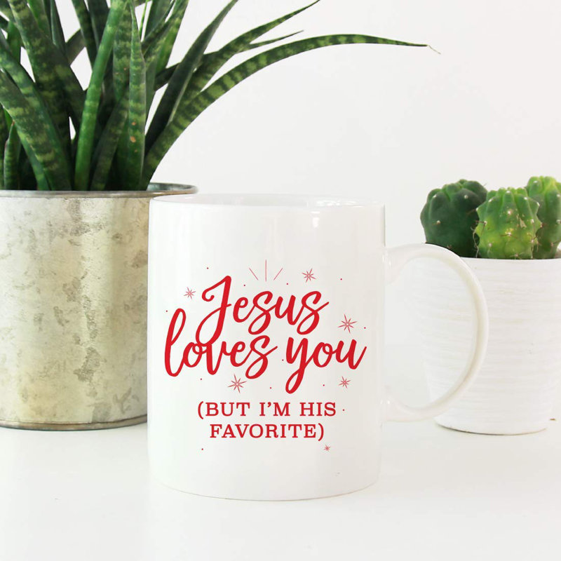 Grande tasse à café jesus aime you (mais je suis le favori) Warrington
