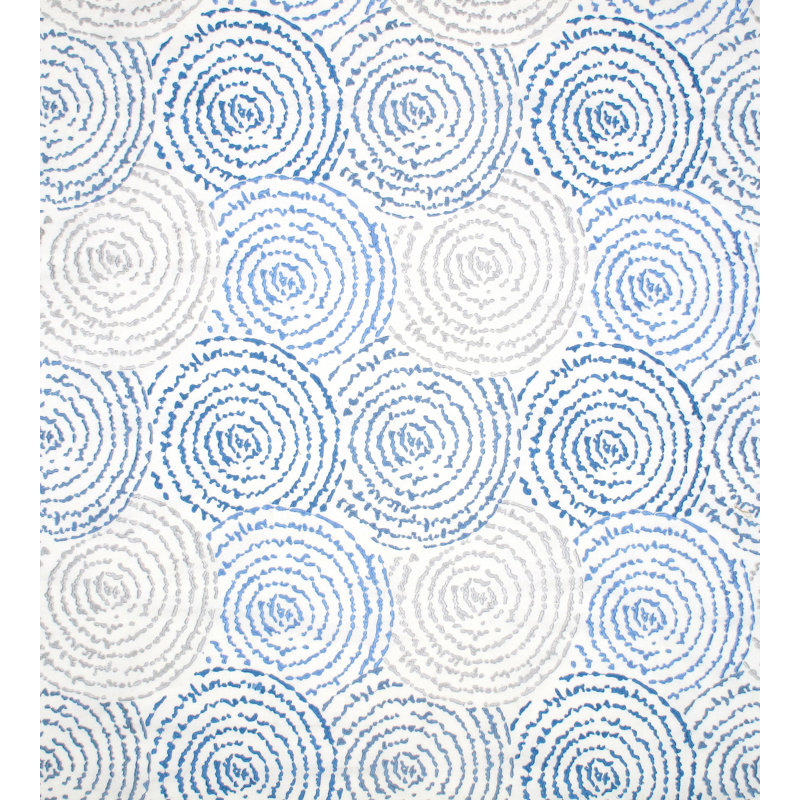 Waterfall Coriolis Cotton Fabric, Mediterranean
