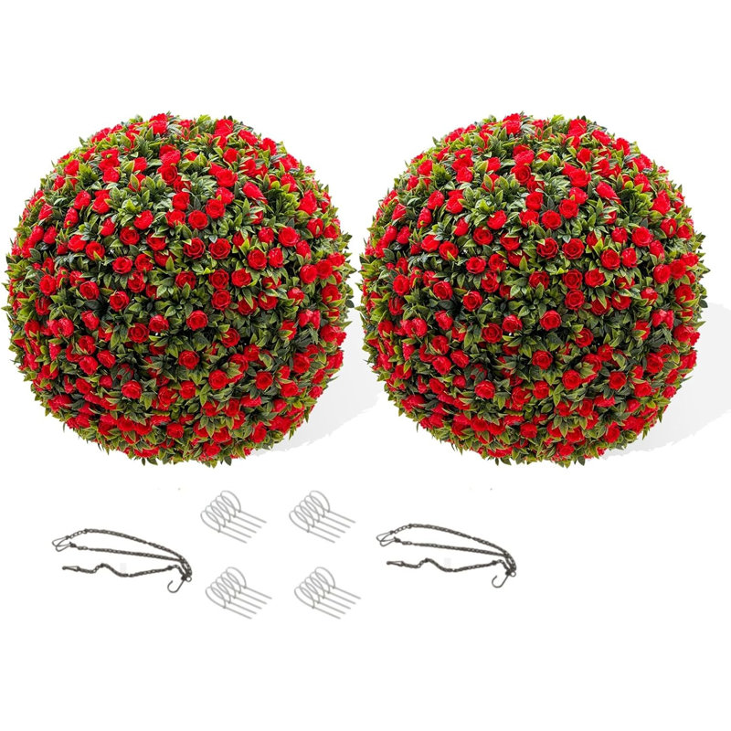 Plant, 45cm H x 45cm x W x 45cm D, Red