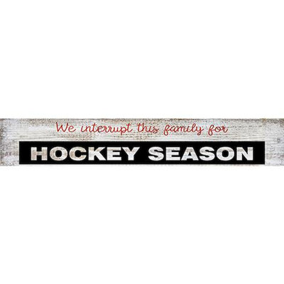 Décoration murale à enseigne en bois hockey saison