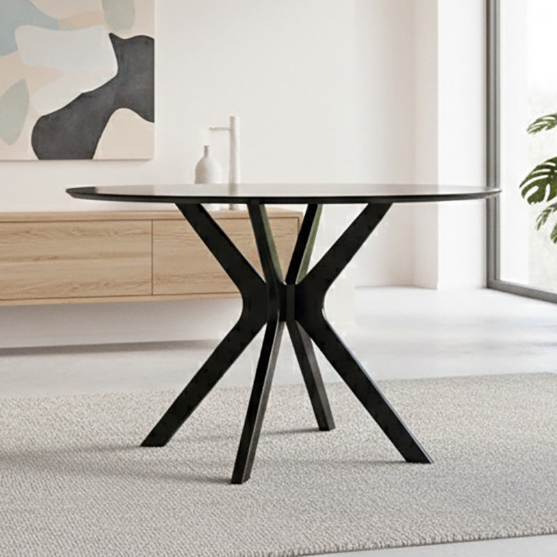 Anele Round Dining Table, Black