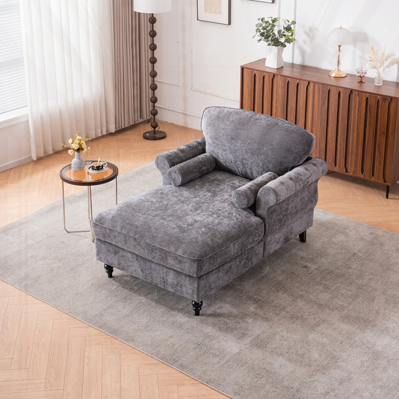 Chaise longue surdimensionnée d'intérieur, Gris foncé