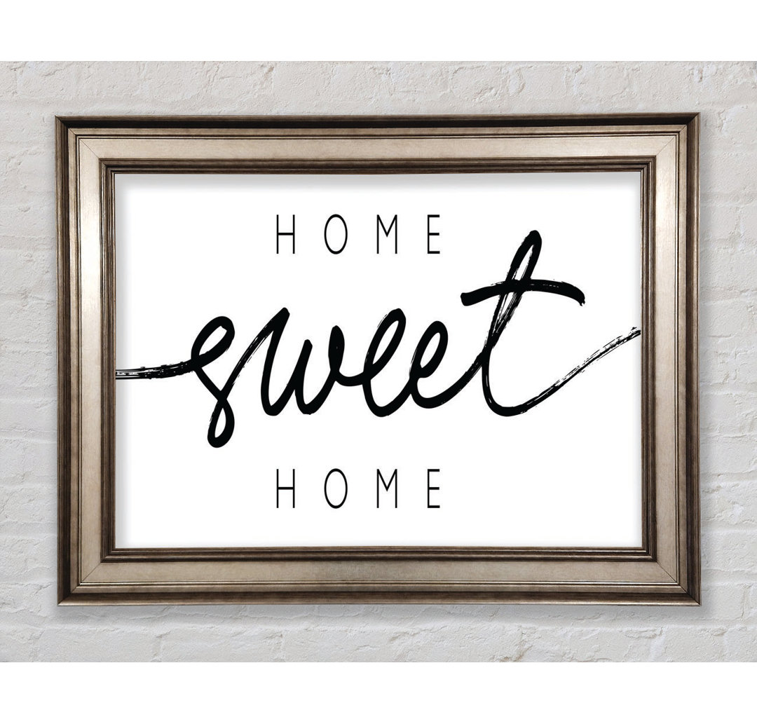 Home Sweet Home Quirky - Einzelner Bilderrahmen Typografie