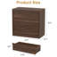 Commode 3 tiroirs en noyer de 30,5 po de hauteur, commode en bois moderne avec poignée et tiroirs profonds, rangement peu encombrant pour la chambre à coucher, le salon et le vestibule