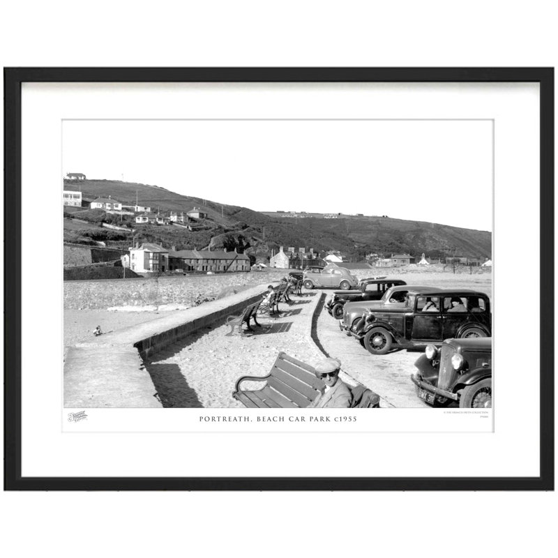 Portreath, Beach Car Park C1955 - Single Picture Frame Print, 60cm H x 80cm W x 2.3cm D