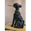Statue abstraite et géométrique en résine avec plateau, finition bleue, collection Nifao 25 po x 12 po x H 31 po