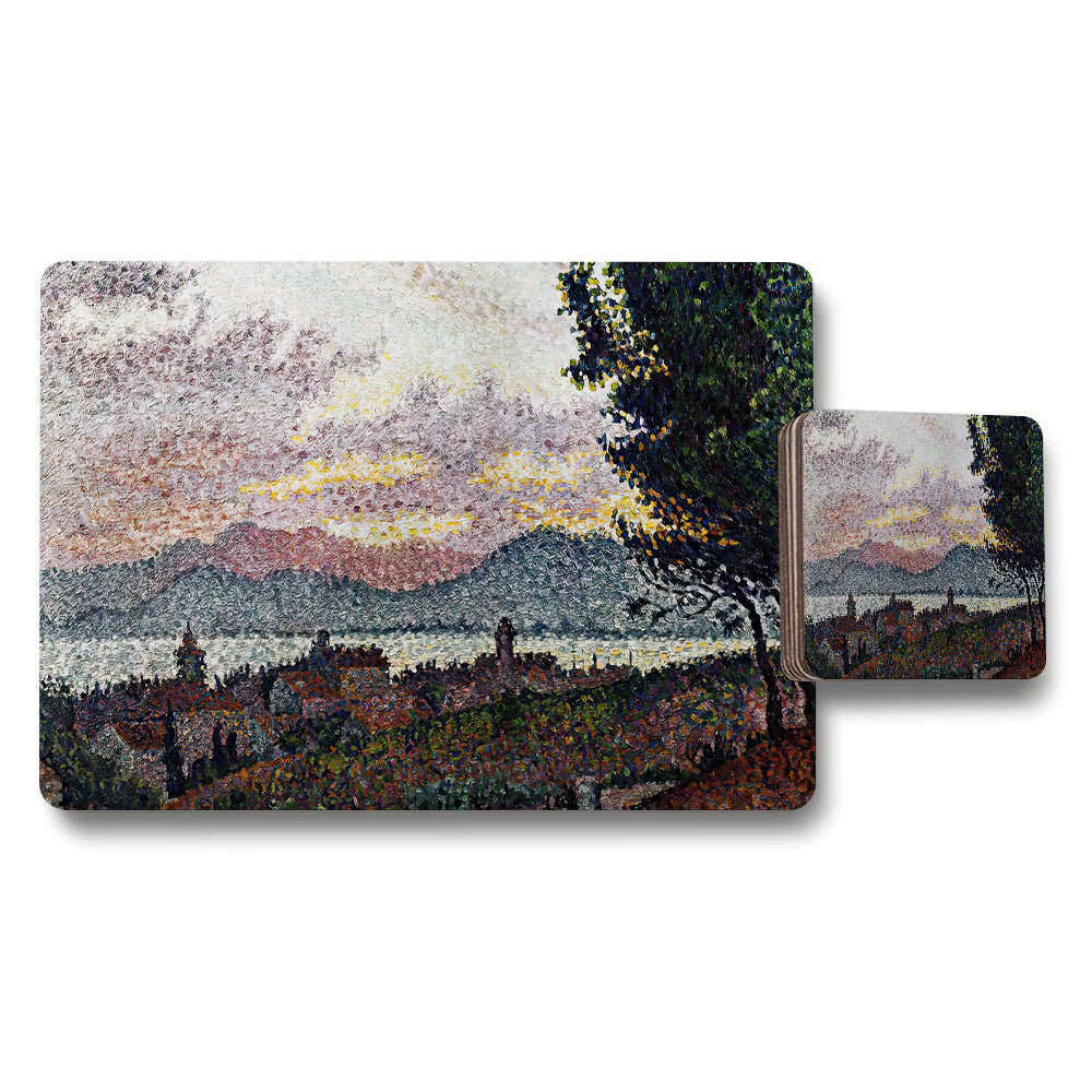 Impressionist Landscape Placemats And Coasters Set For Dining Table