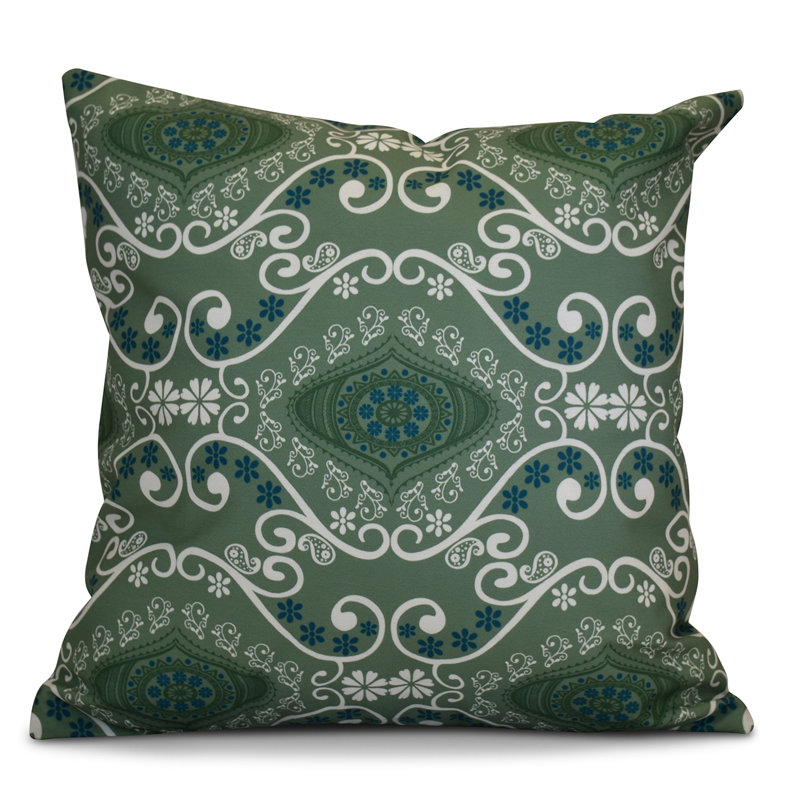Coussin d'extérieur carré HH Revival, 20 po x 20 po, Vert