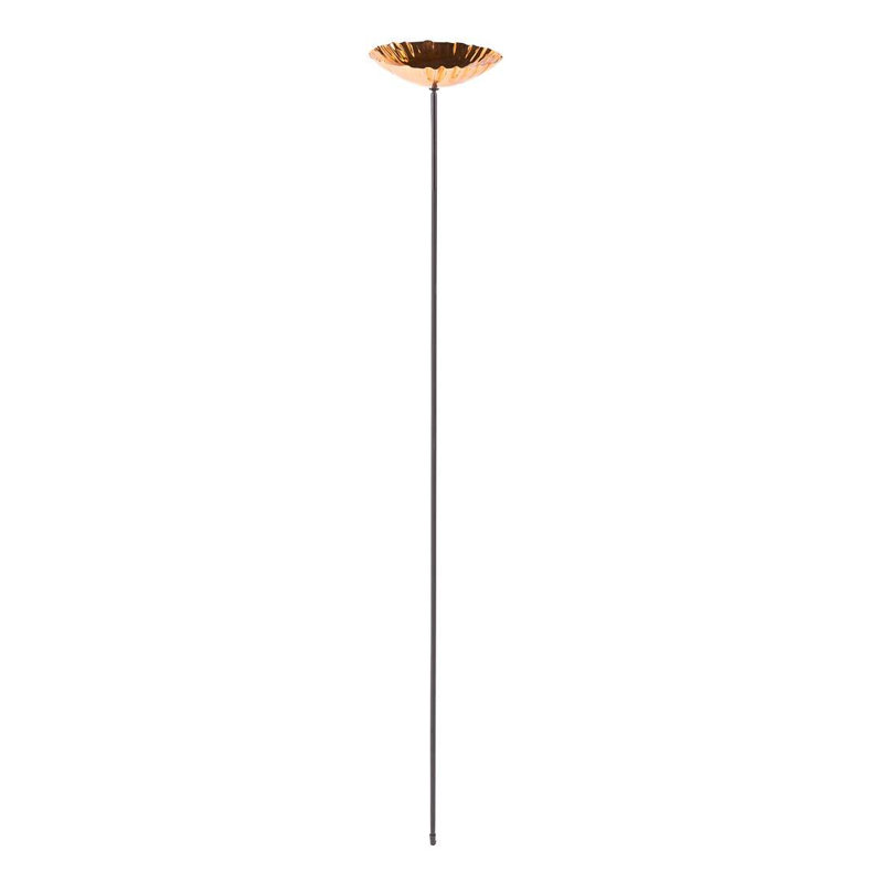 Copper Birdbath Garden Stake, Medium 8 "Dia., 43" H x 6" W x 6" D