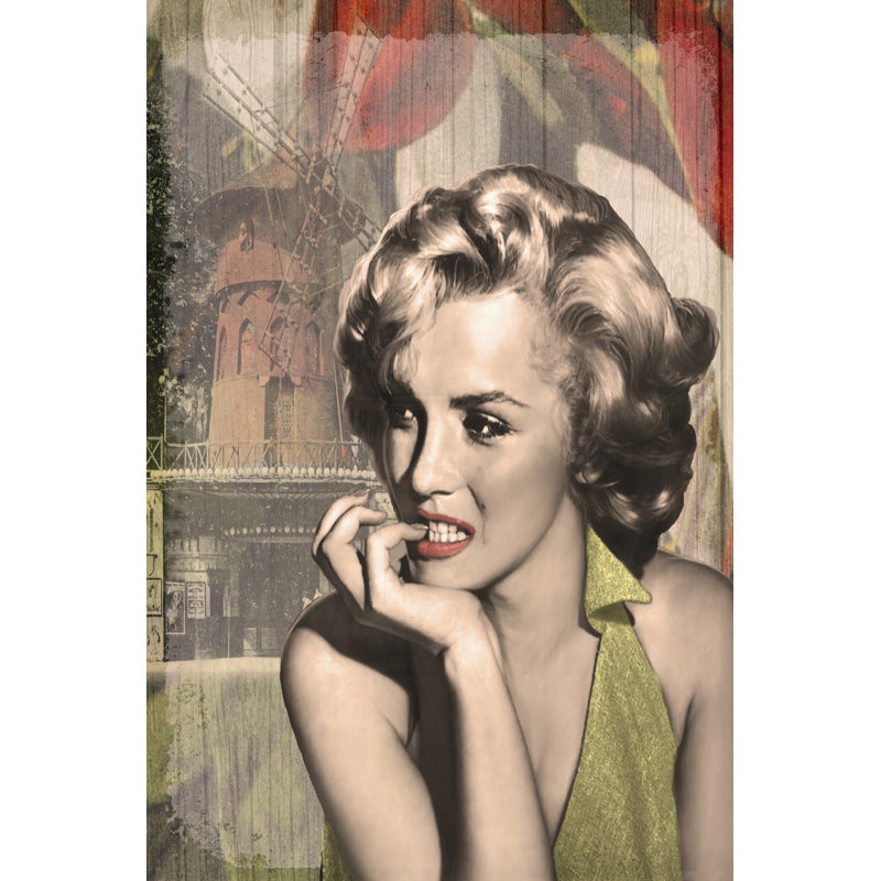 The Thinker Red Lips by Chris Consani - Wrapped Canvas Print, 91cm H x 61cm W