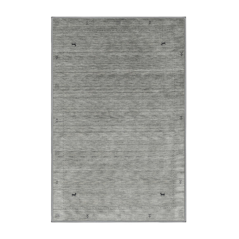 Tapis gris zone contemporaine, Rectangle 5 pi x 7 pi