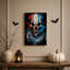 Art mural sur toile menaçant crâne avec nez rouge et effrayant Halloween-1782123618