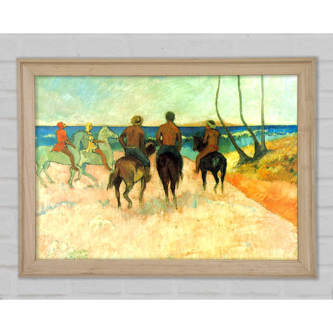 Gauguin reitet am Strand 2 - Druck