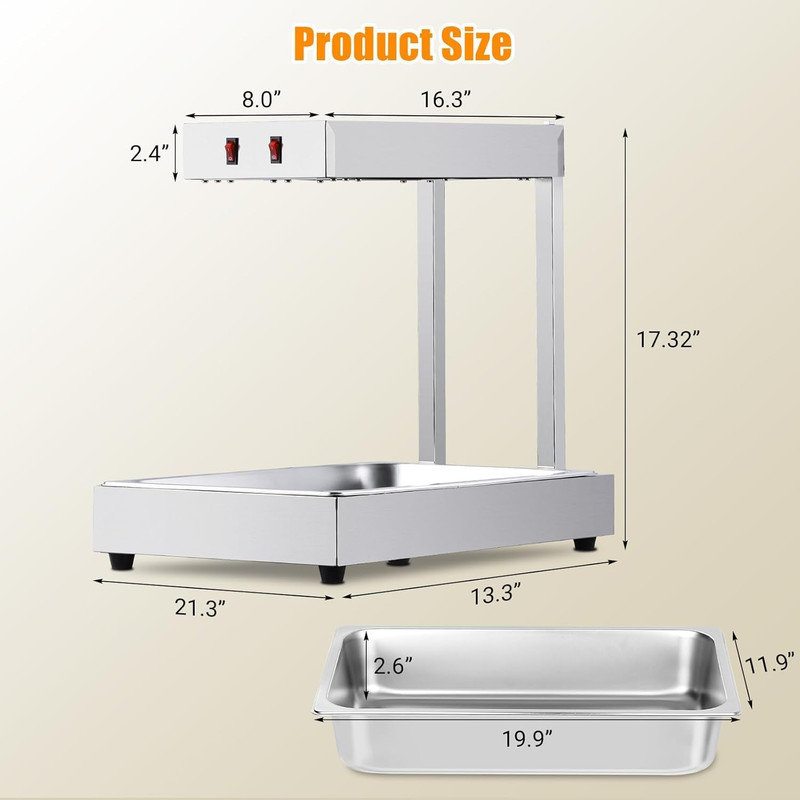 Lampe chauffante électrique 560W / 620W