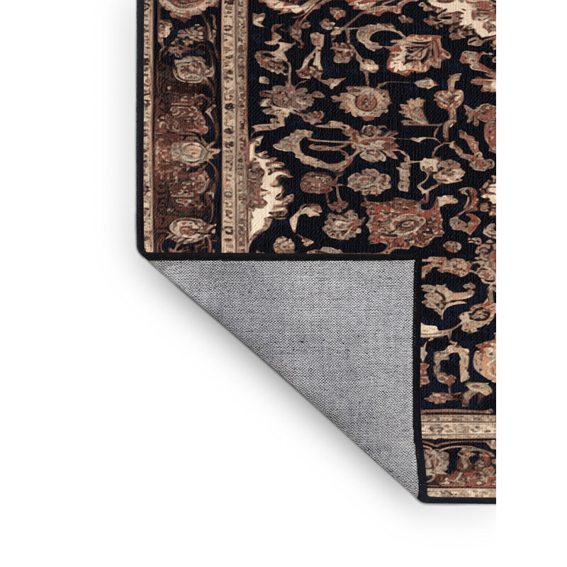 Tapis brun lavable à la machine, Carré 3 pi