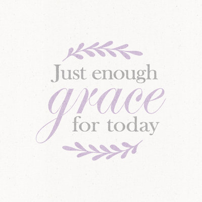 Just Enough Grace Purple - Wrapped Canvas Print