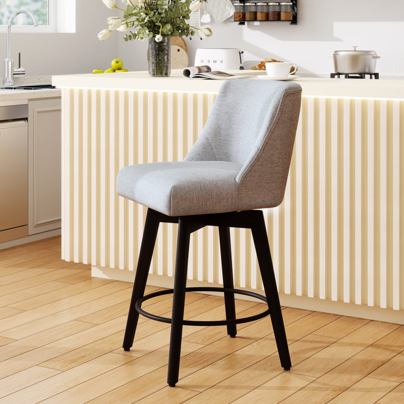 26'' Swivel Bar Counter Stool, Gray