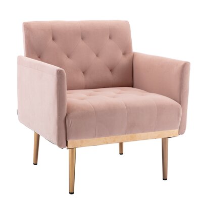 31.1'' Wide Tufted Velvet Armchair -  Everly Quinn, 127F7F2039D24FC6BBC35485084B34FE