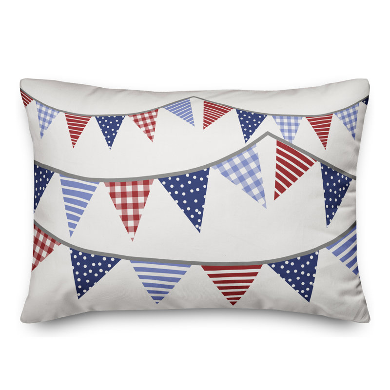 Festive Geometric Reversible Throw Pillow