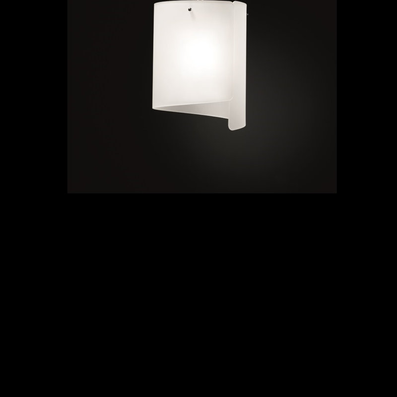 Papiro Glass Flush Mount, Satin Crystal, Light Grey
